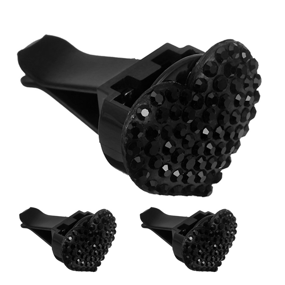 Women Accessories Outlet - 3pcs Car Air Vent Clip Black