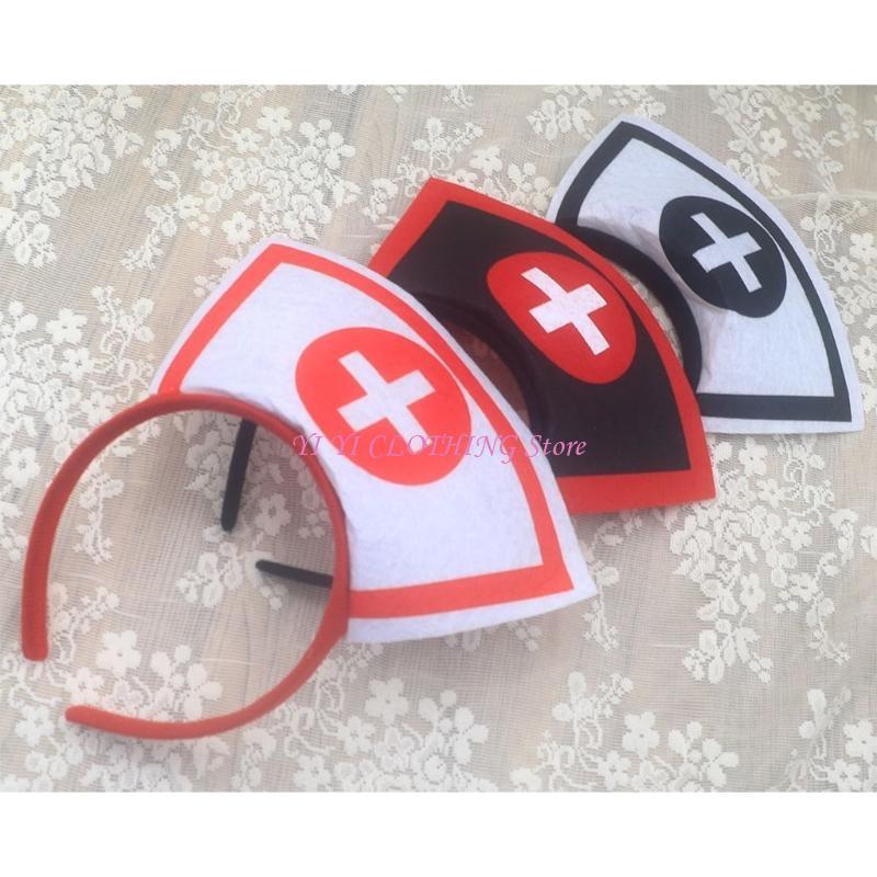 Women Accessories Description - N5KF Halloween Nurse Hat Headbands Nurse