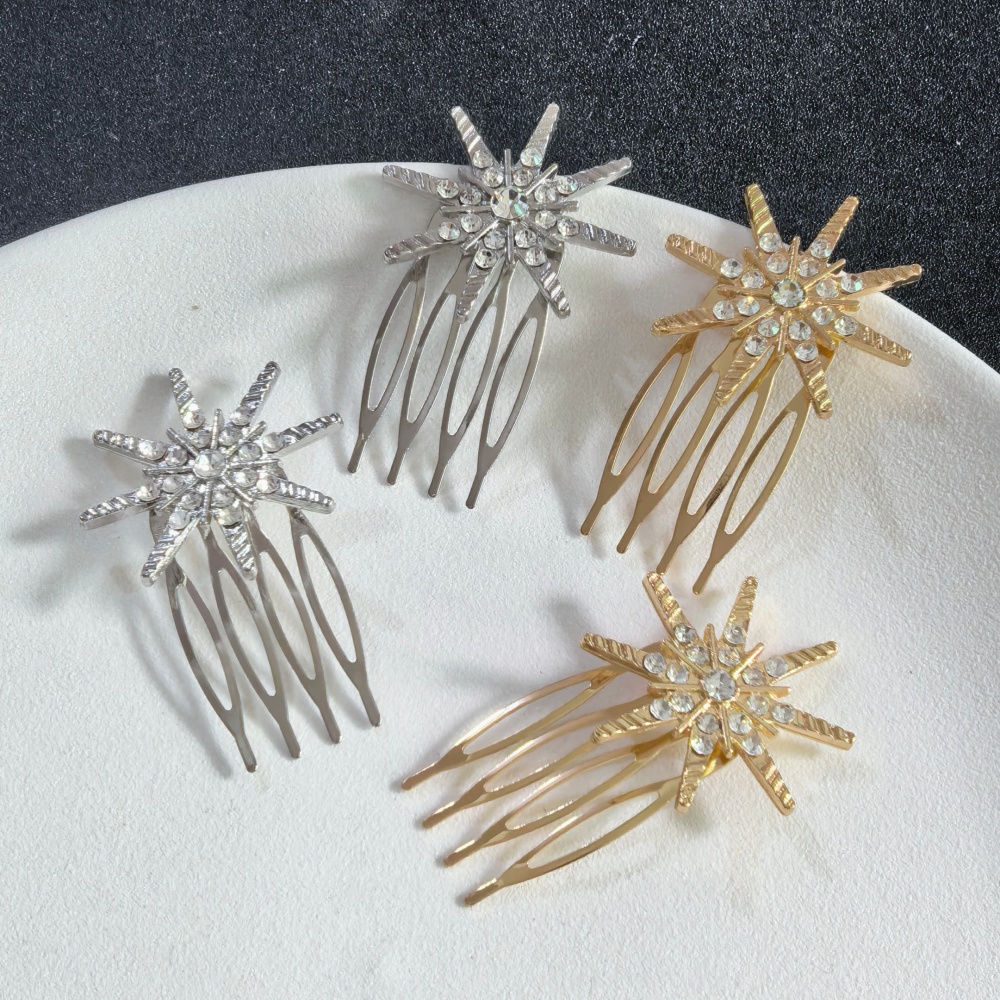 Women'S Accessories List - Luxury Starburst Crystal Hairpins for Bridal