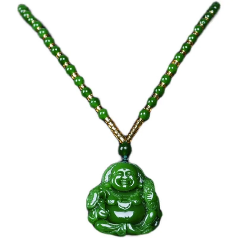 Chinese Green Jade Maitreya Bu - Women Accessories To Gift recension och pris