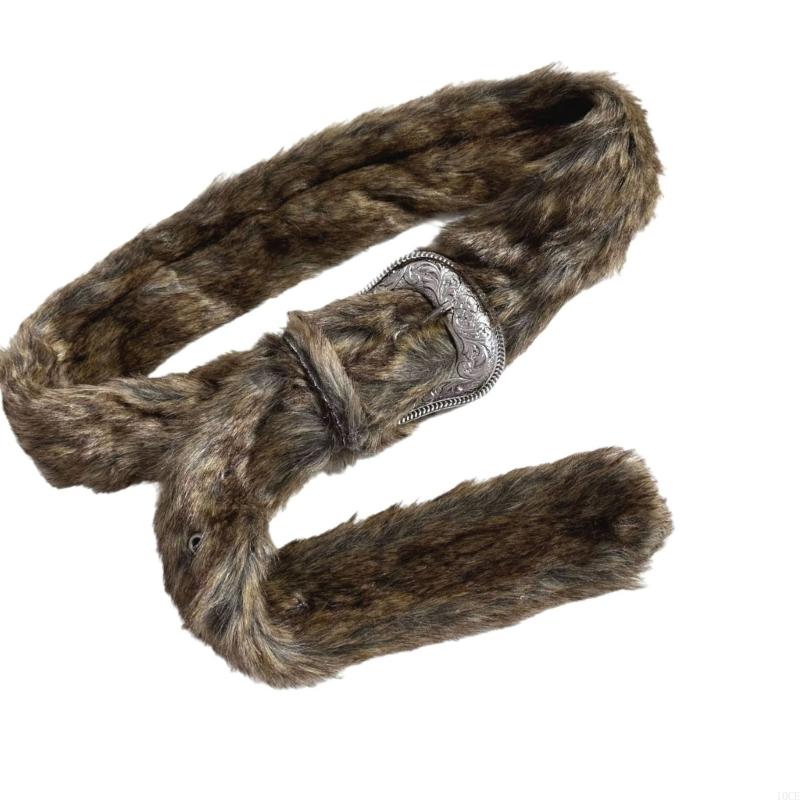 2000s Furry Plush Winter Belt  - Women Accessories Description recension och pris