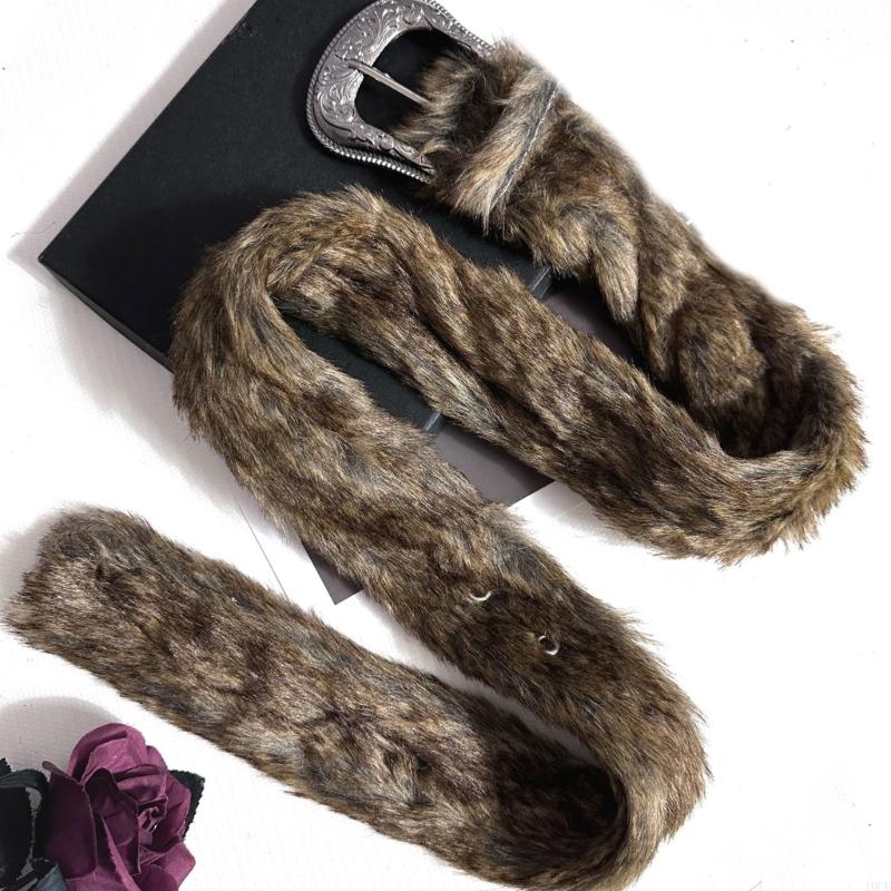 2000s Furry Plush Winter Belt  - Women Accessories Description recension och pris
