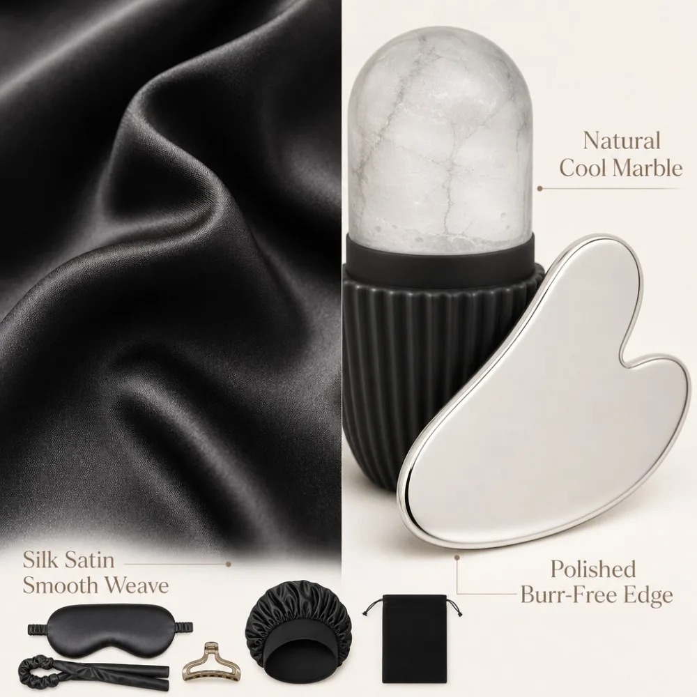 3/4/5/9Pcs Silk Sleep Set Eye  - Women Accessories Combo Gift recension och pris