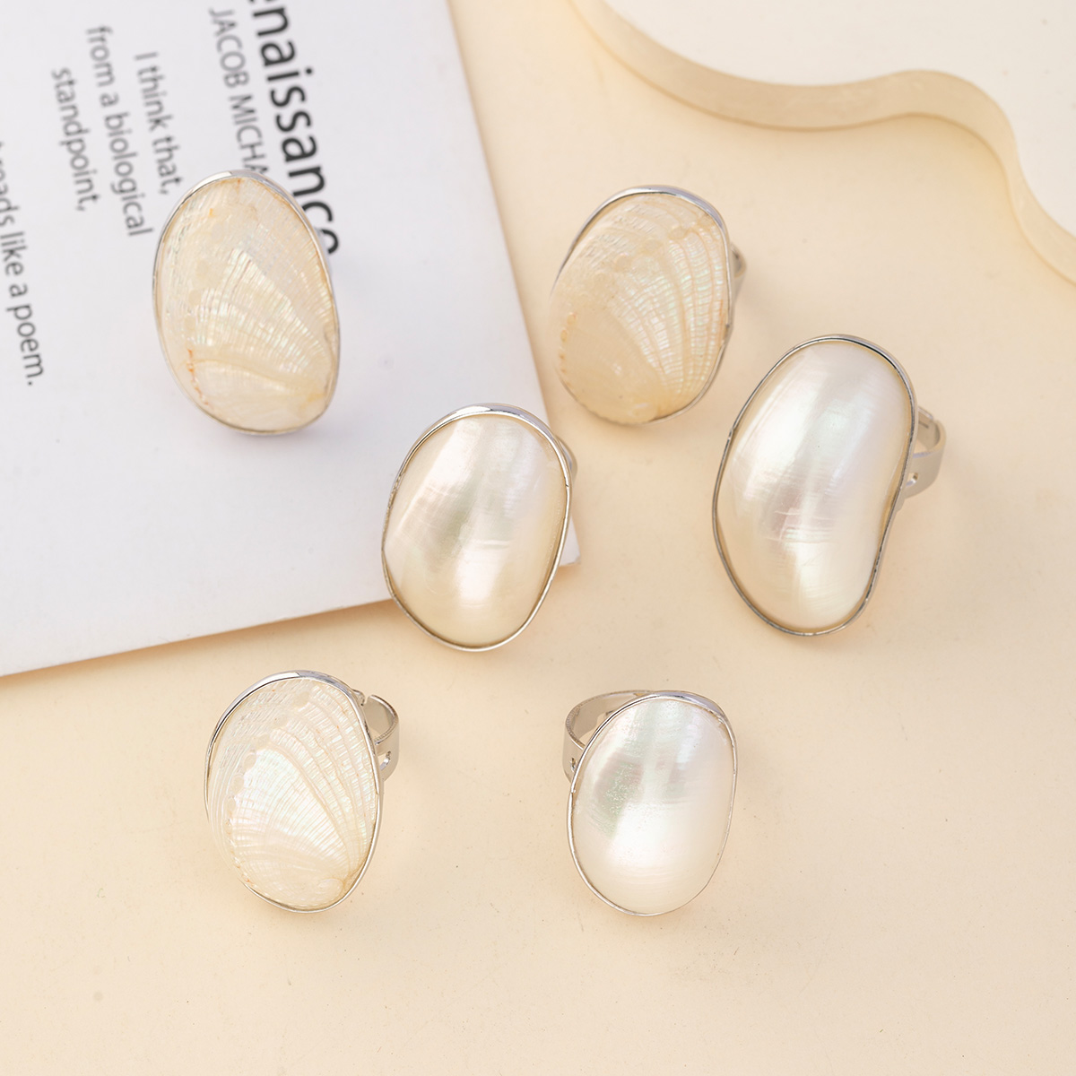 Vintage Chunky Shell Rings for - Women Accessories Outlet recension och pris