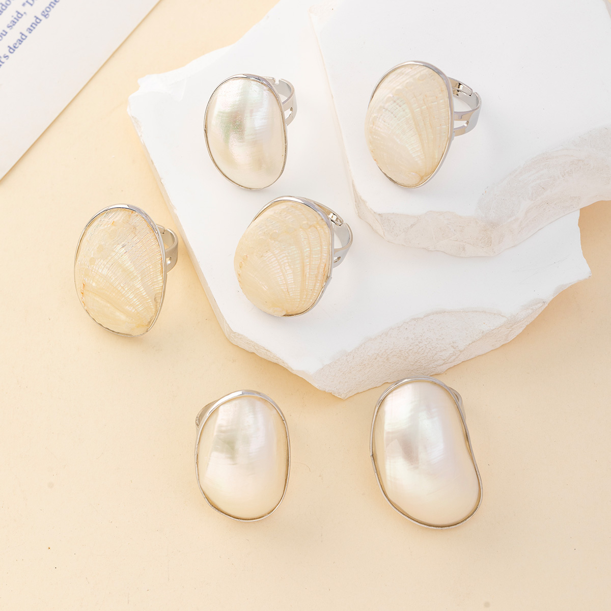 Vintage Chunky Shell Rings for - Women Accessories Outlet recension och pris