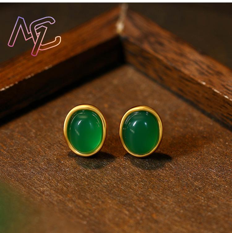 Green Natural Jade Earrings Ta - Women'S Ear Accessories recension och pris