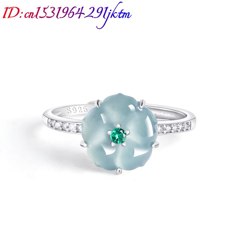 Blue Burmese Jadeite Flower Ri - Women Accessories To Gift recension och pris