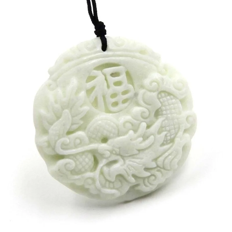 Natural White jade Dragon Phoe - Women Accessories To Gift recension och pris