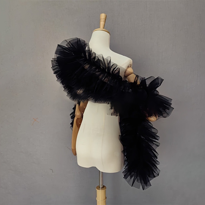 Black fluffy gauze shawl bride - Women Accessories Photos recension och pris