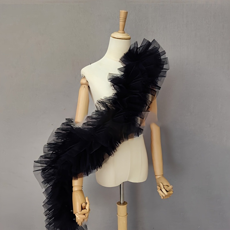 Black fluffy gauze shawl bride - Women Accessories Photos recension och pris
