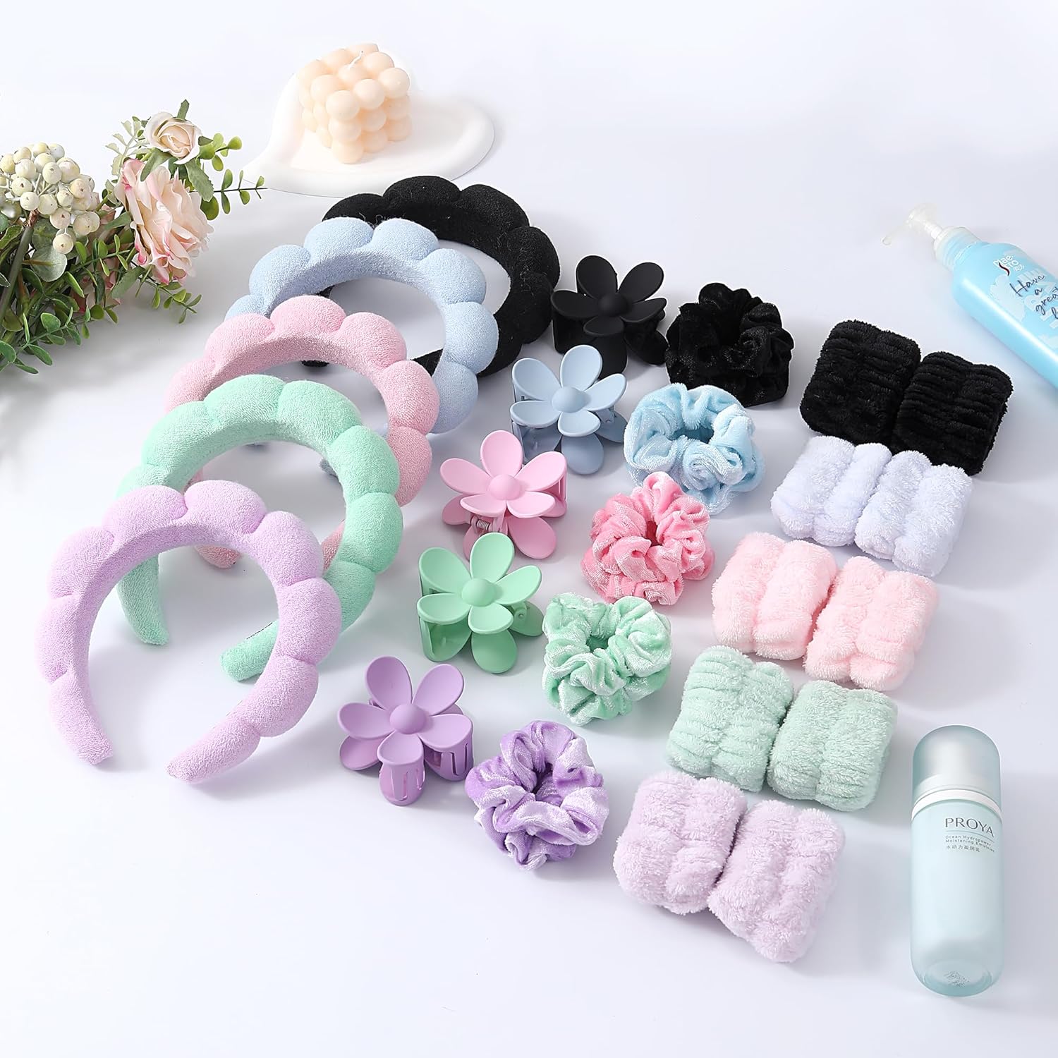 6pcs Headbands Wristband Set f - Women Accessories Combo Gift recension och pris