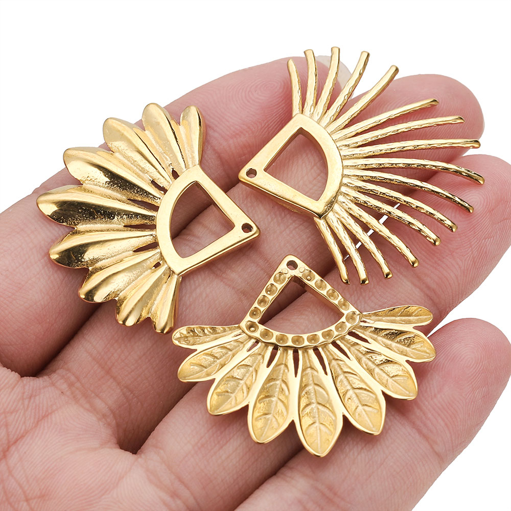 2pcs Stainless Steel Fan Shape - Tassel Earrings Boho recension och pris
