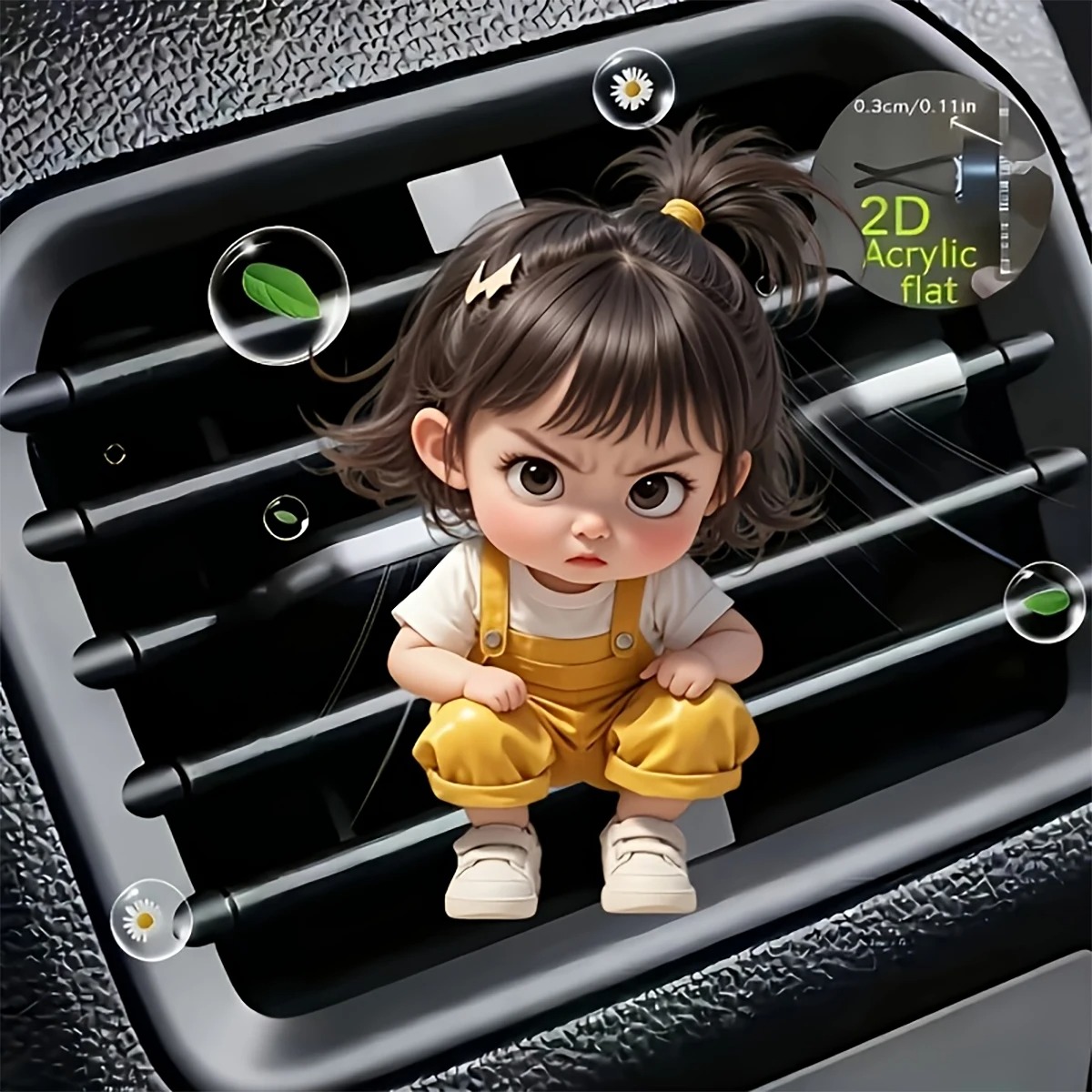 Kawaii Cartoon Angry Little Gi - Women Accessories Outlet recension och pris