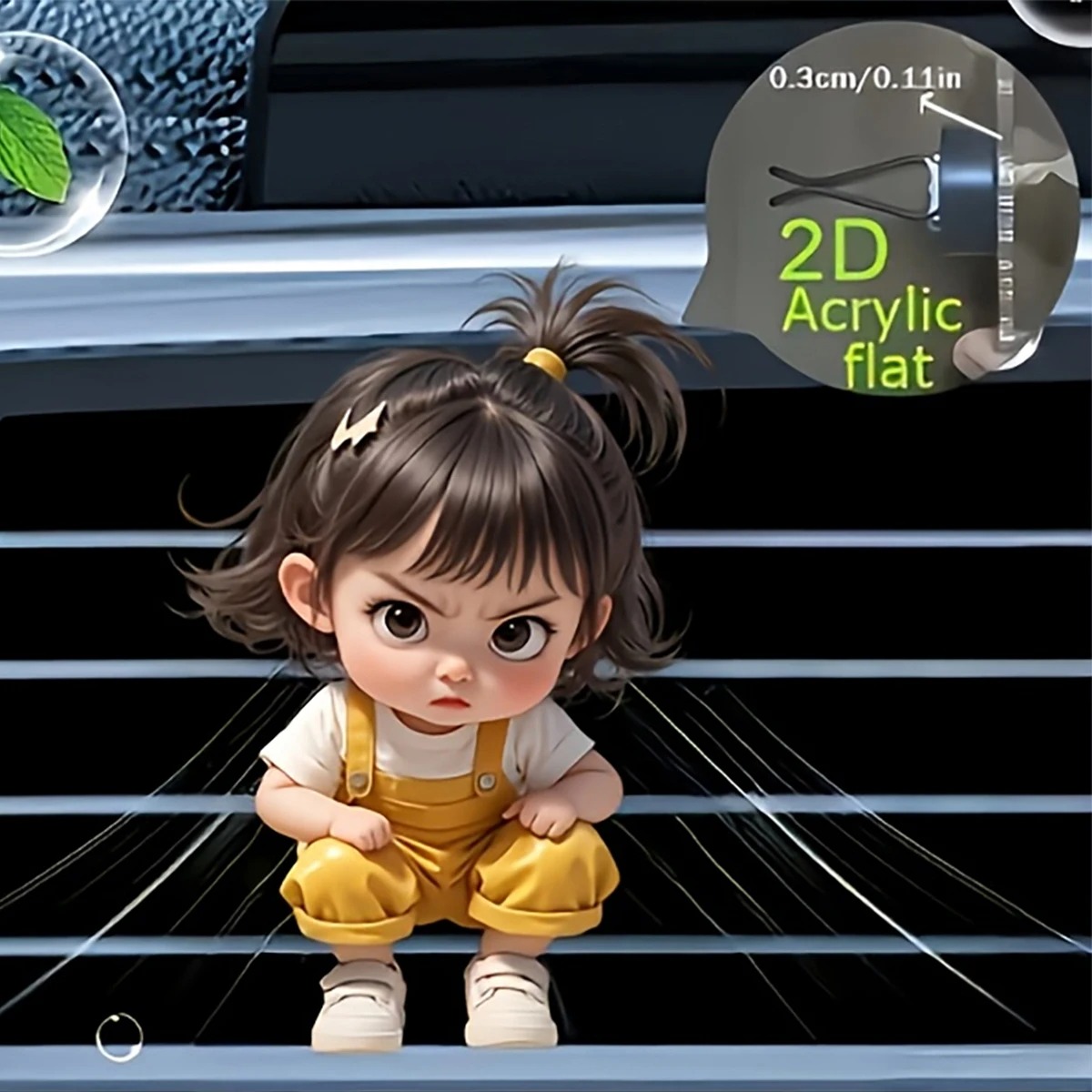 Kawaii Cartoon Angry Little Gi - Women Accessories Outlet recension och pris