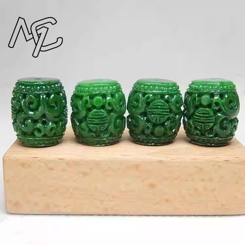 5pc Natural Green Jade Carving - Women Accessories To Gift recension och pris