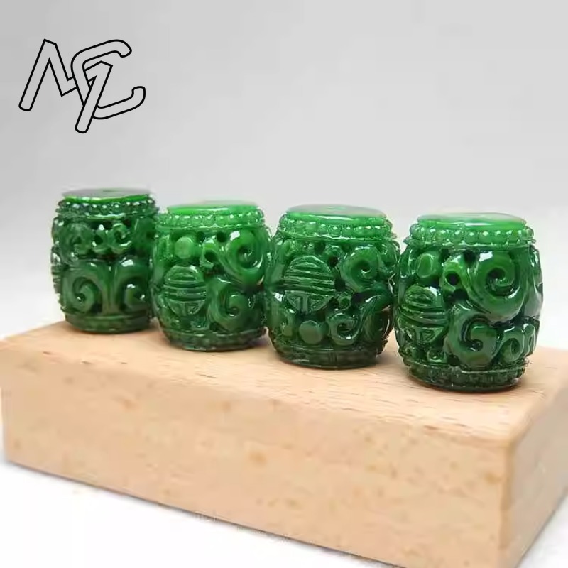 5pc Natural Green Jade Carving - Women Accessories To Gift recension och pris