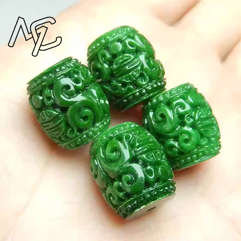 5pc Natural Green Jade Carving - Women Accessories To Gift recension och pris