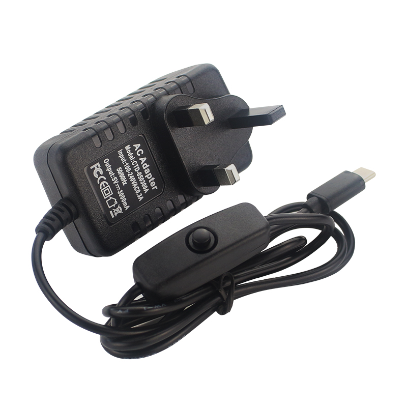 5V 3A Power Supply with ON/OFF - Women Accessories In Uk recension och pris