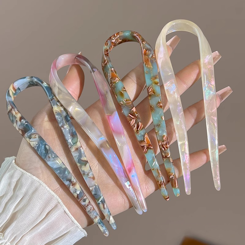 U-Shaped Hair Sticks Acetate A - Women Accessories On Sale recension och pris