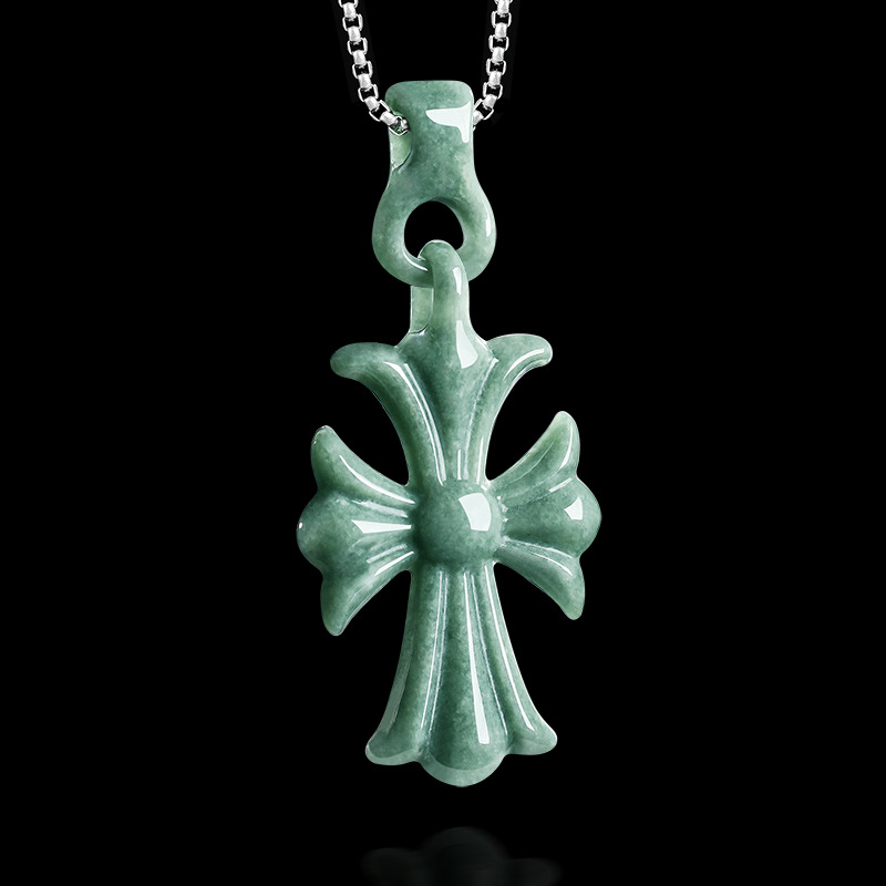 Natural Burmese Jadeite Cross  - Women Accessories To Gift recension och pris