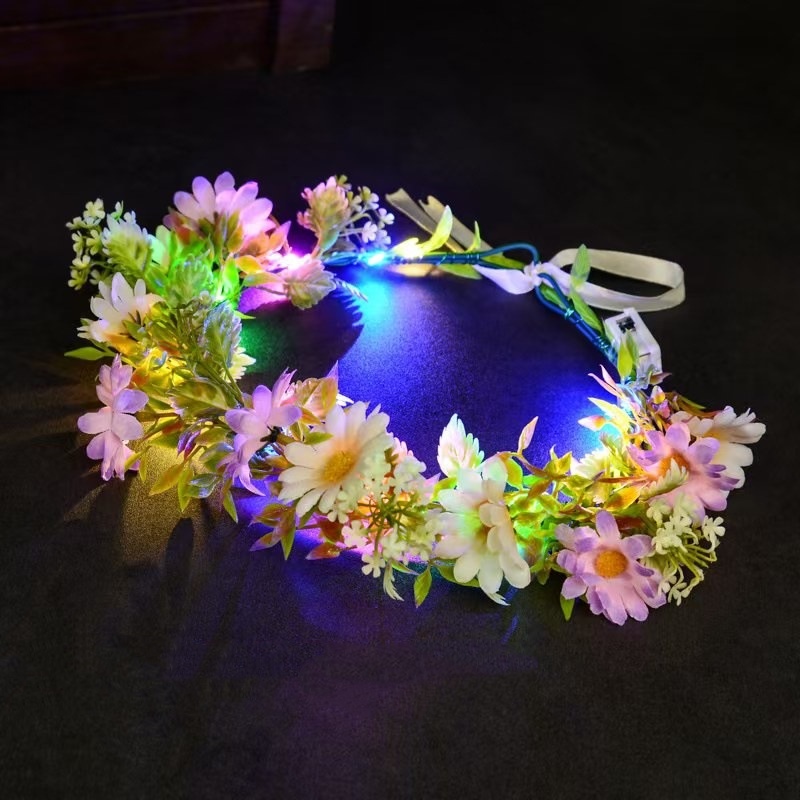 LED Light Up Flower Crown Head - Women Accessories Photos recension och pris