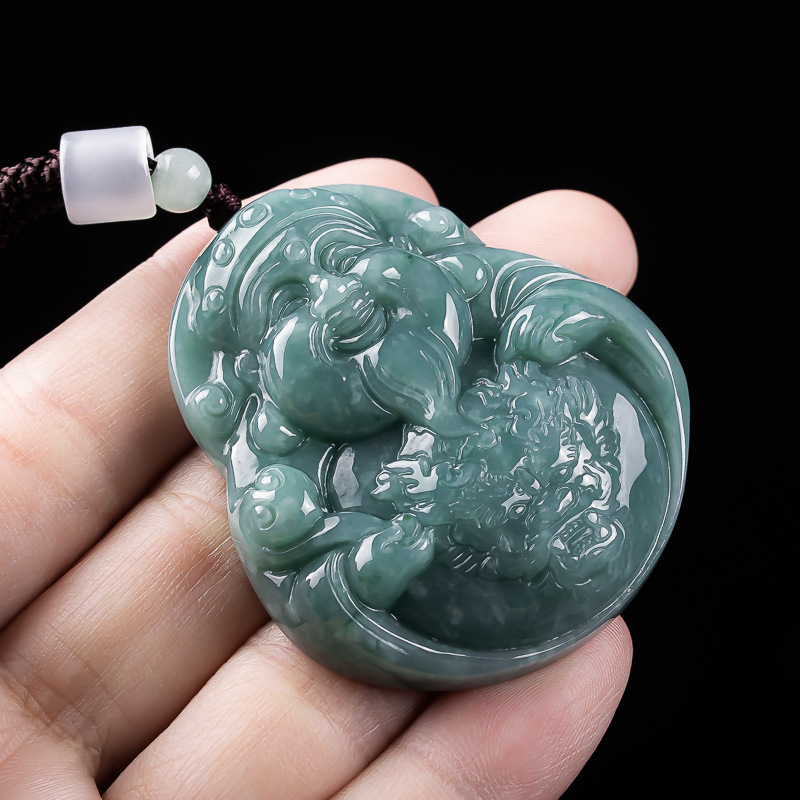 Myanmar Jadeite God of Wealth  - Women Accessories To Gift recension och pris