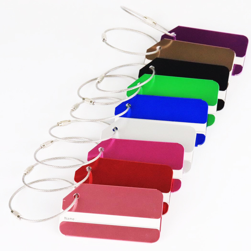 1Pc Aluminum Metal Luggage Tag - Women Accessories Name recension och pris