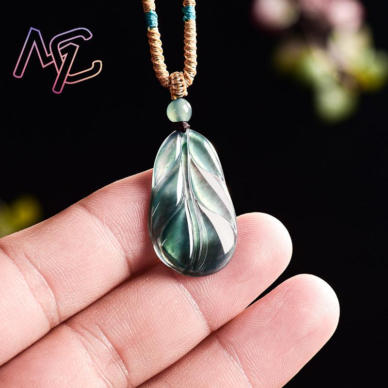 Myanmar Jadeite Leaf Pendant G - Women Accessories To Gift recension och pris