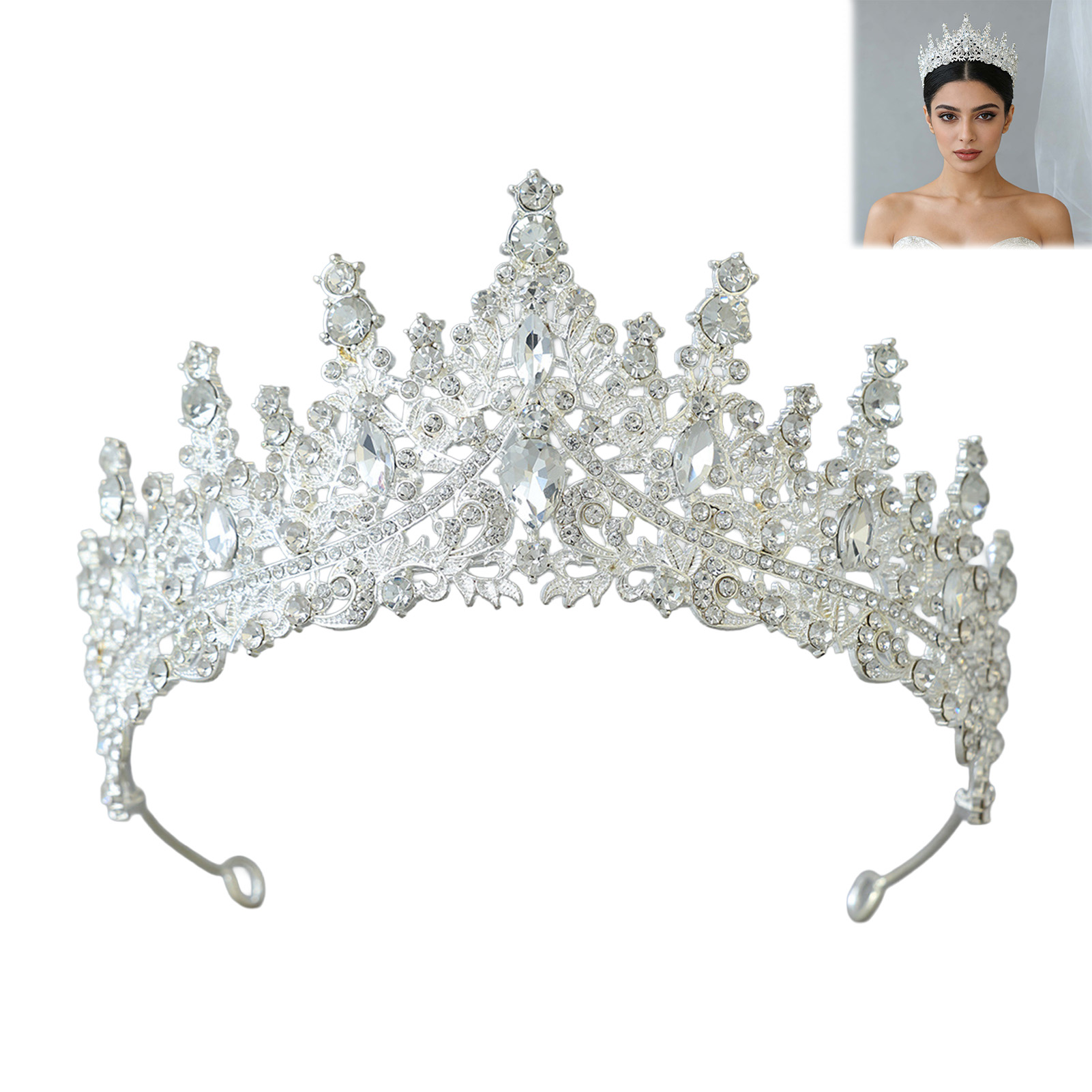Bridal Headpiece Sparkling Rhi - Women Accessories For Wedding recension och pris