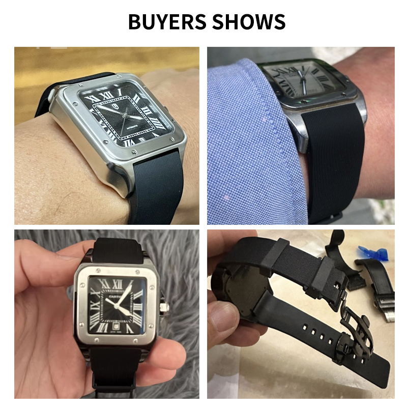 Black Blue Silicone Watch Stra - Women'S Accessories Cartier recension och pris