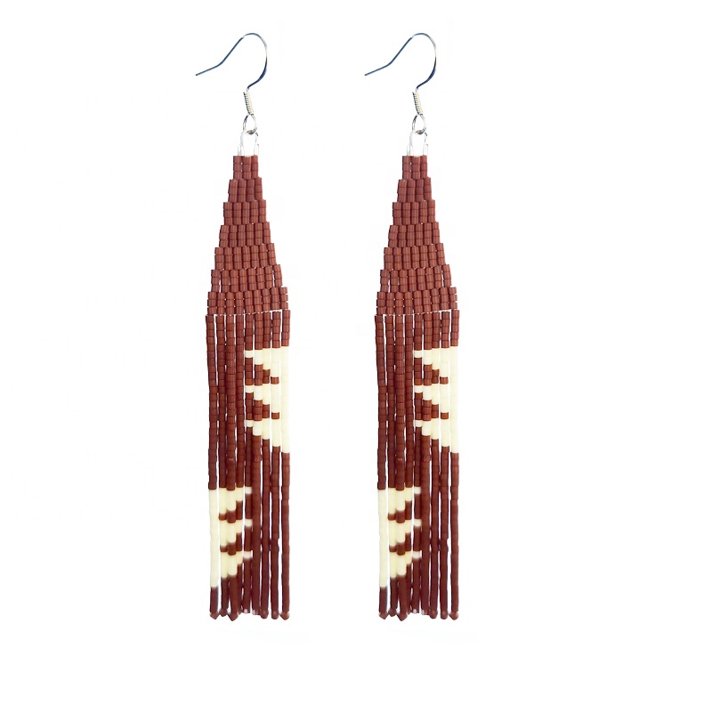 Beaded earrings Tassel leaf Sy - Tassel Earrings Boho recension och pris