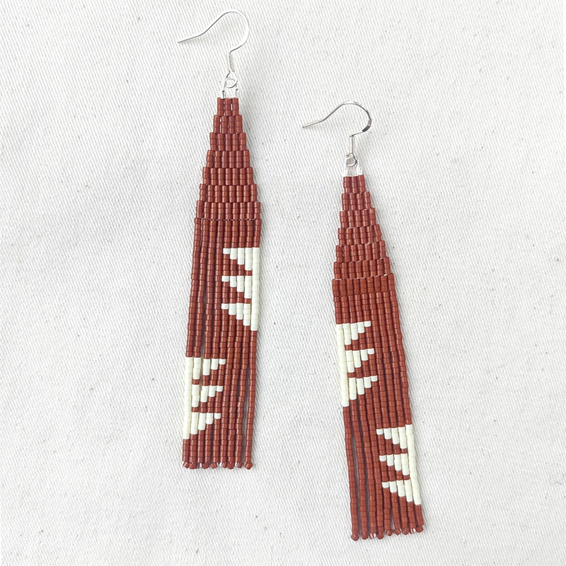 Beaded earrings Tassel leaf Sy - Tassel Earrings Boho recension och pris