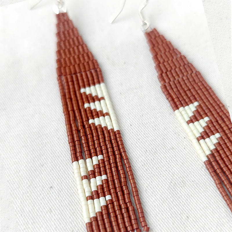 Beaded earrings Tassel leaf Sy - Tassel Earrings Boho recension och pris