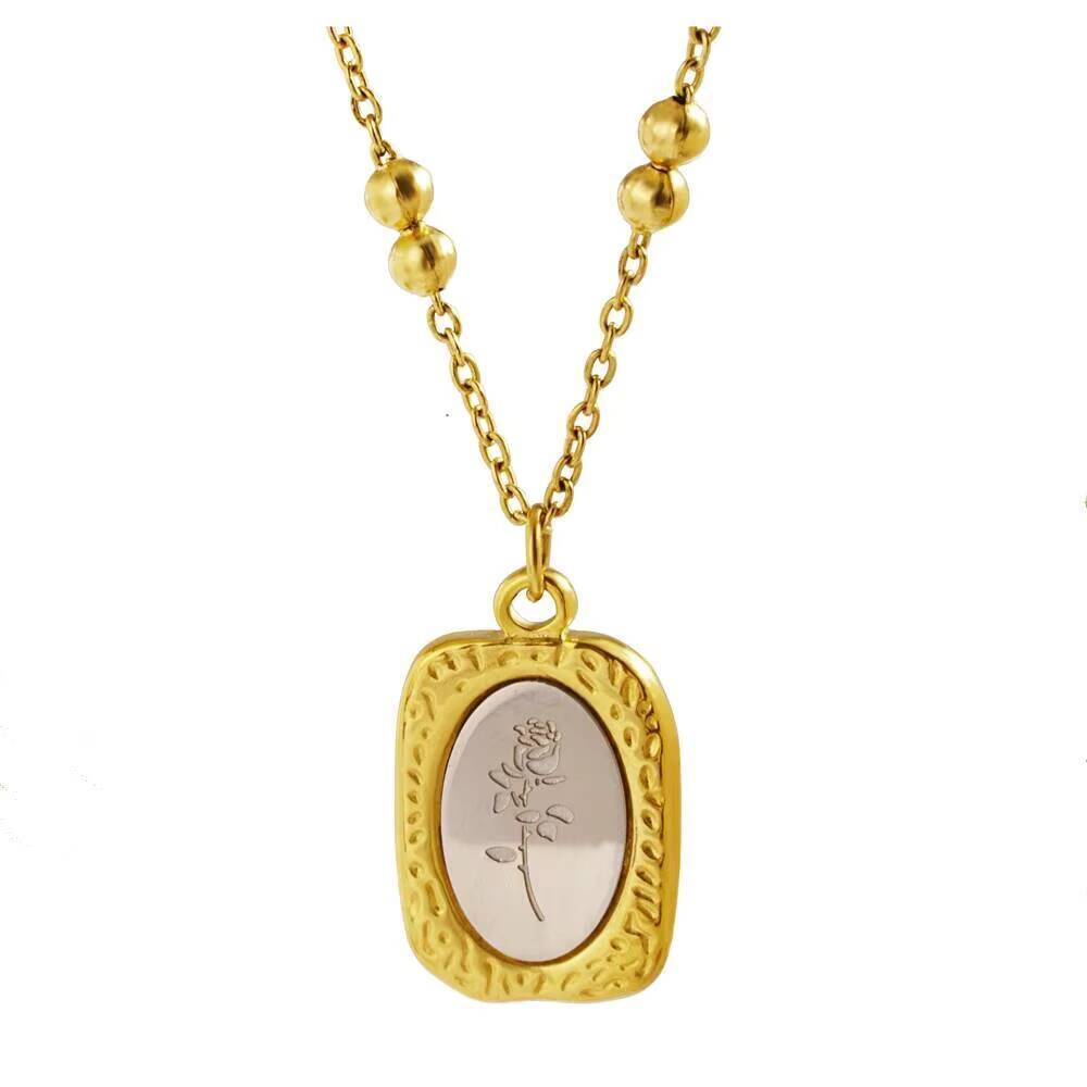 Fashion Rose Flower Delicate W - Coin Necklace Delicate recension och pris